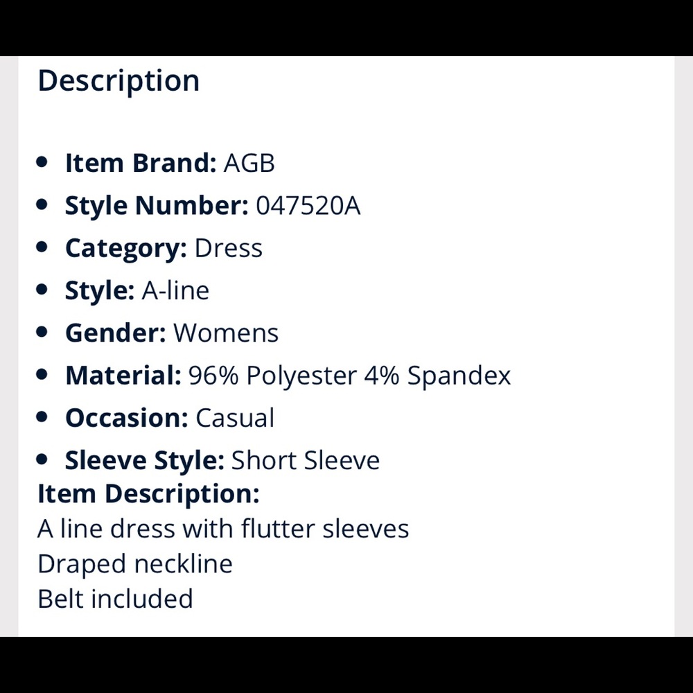 Like new! Worn once! Blue belted drape dress. - Picture 5 of 6